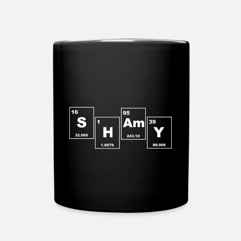 SHAMY Periodensystem Typografie - Tasse einfarbig - Schwarz