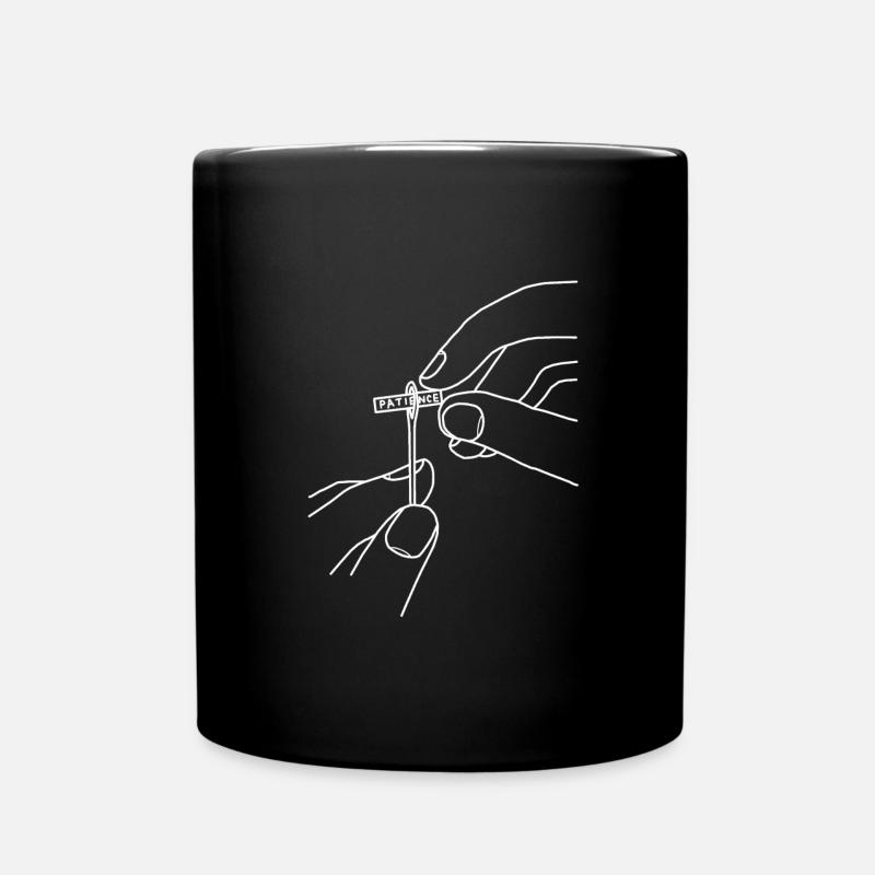 Patience style trendy cool - Full Colour Mug - black