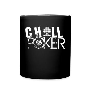 Poker - Tasse einfarbig - Schwarz - Vorne