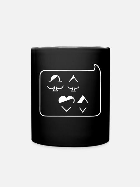 poker - Mug uni - noir
