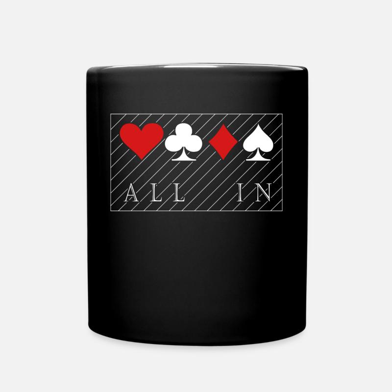 poker - Mug uni - noir