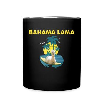 Bahama Lama - Tasse einfarbig - Schwarz - Vorne