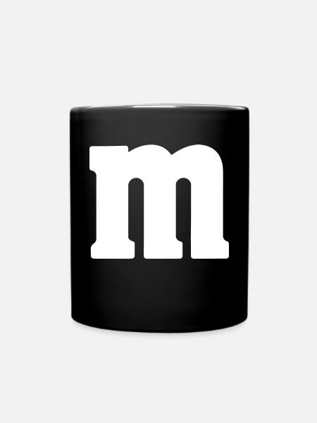 m Monster Halloween Kostüm lustiges Geschenk - Tasse einfarbig - Schwarz