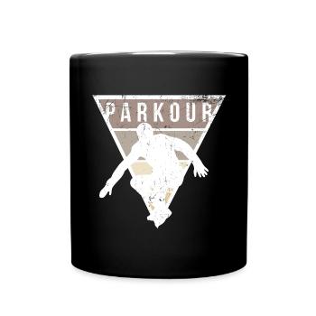 Parkour freerunning passe-temps sportif urbain cadeau - Mug uni - noir - Devant