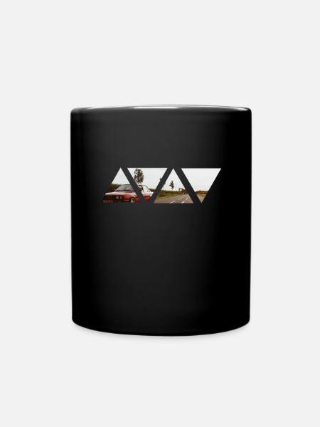 Retro Car Roadtrip – Triangle Pictogramm - Tasse einfarbig - Schwarz