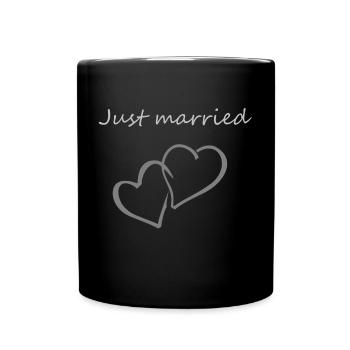 Just married - Tasse einfarbig - Schwarz - Vorne