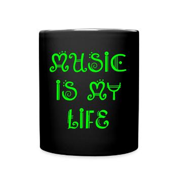 MUSIC - Tasse einfarbig - Schwarz - Vorne