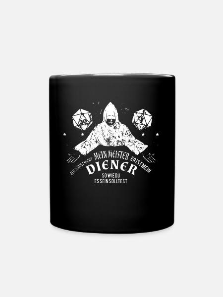 pen and paper der Tod ist mein Diener Spruch - Tasse einfarbig - Schwarz