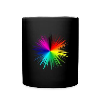 Color explosion radial burst - Full Colour Mug - black - Front