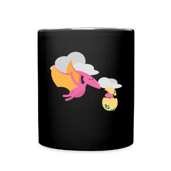 Pterosaur dinosaur - Full Colour Mug - black - Front