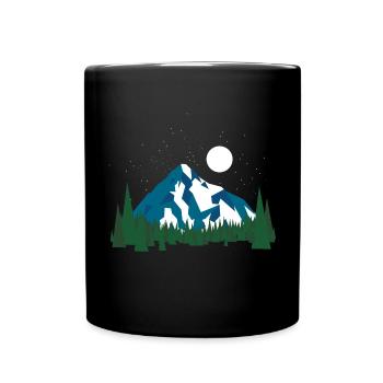 Origami nature - Full Colour Mug - black - Front
