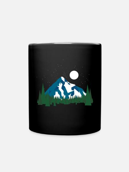 Origami Natur - Tasse einfarbig - Schwarz