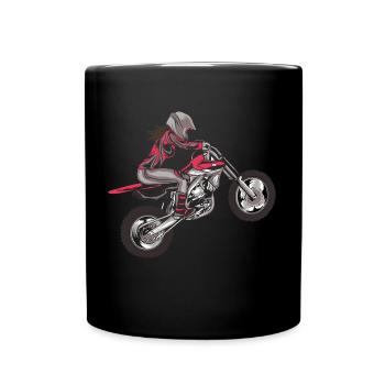 Cadeau fille motocross saleté moto moto - Mug uni - noir - Devant