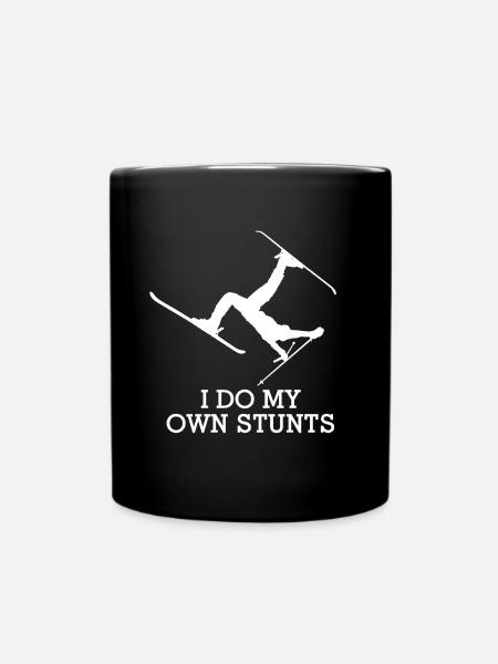 I do my own stunts - Tasse einfarbig - Schwarz