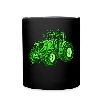 Tracteur agriculteur agriculteur tracteur machine agricole - Mug uni - noir - Devant