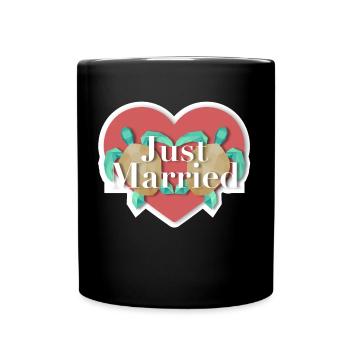 Just Married - tortue - Mug uni - noir - Devant