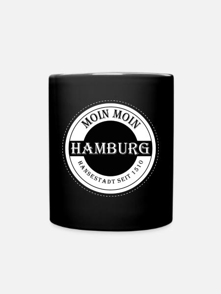 Logo Hamburg moin moin - Tasse einfarbig - Schwarz