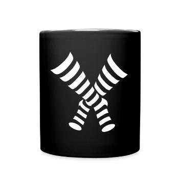 Rayé (édition chaussettes) - Mug uni - noir - Devant