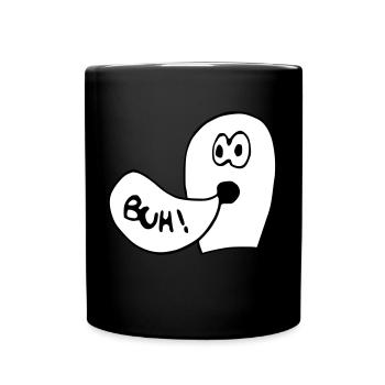 Geist Buh! - Tasse einfarbig - Schwarz - Vorne