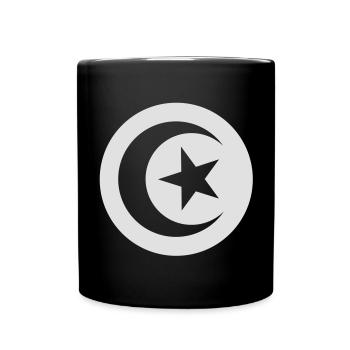 Tunisia white design - Full Colour Mug - black - Front