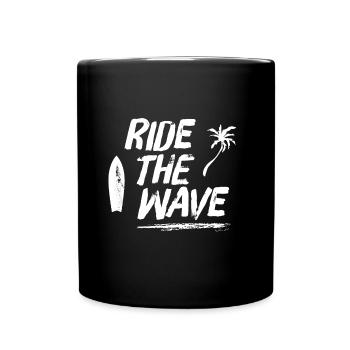RIDE THE WAVE - Tasse einfarbig - Schwarz - Vorne