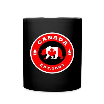 Canada Bear Flag North America Gift - Full Colour Mug - black - Front