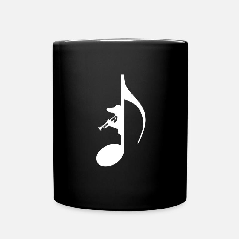 Trompeter Trompeten Blasmusik Kapelle Musik Noten - Tasse einfarbig - Schwarz