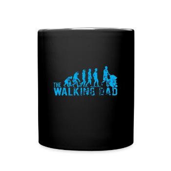 Evolution Dad Kinderwagen schieben Vatertag Eltern - Tasse einfarbig - Schwarz - Vorne