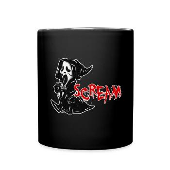 Scream Halloween Geschenk - Tasse einfarbig - Schwarz - Vorne