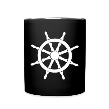 Steuerrad - Tasse einfarbig - Schwarz - Vorne