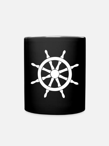 Steuerrad - Tasse einfarbig - Schwarz