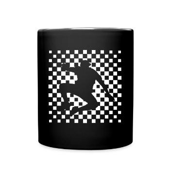 Parkour Shirt Parkour Halftone eckig Gift Tee - Full Colour Mug - black - Front
