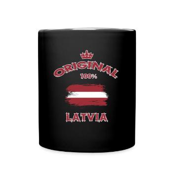 Latvia Original 100% / Gift Latvia Flag - Full Colour Mug - black - Front