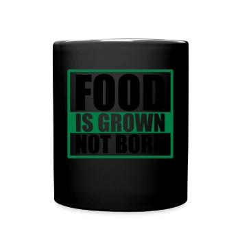 Veganer Vegetarier Spruch Motto Prvokation - Tasse einfarbig - Schwarz - Vorne