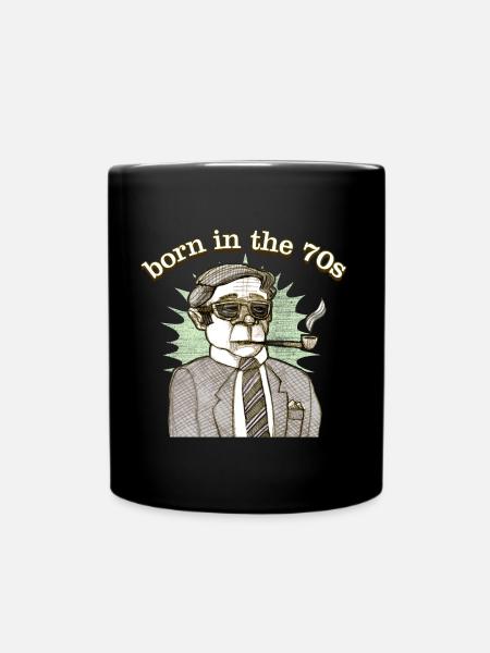 Born in the Seventies - Tasse einfarbig - Schwarz
