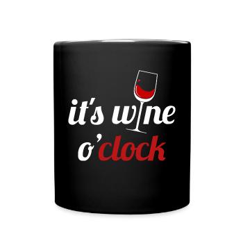 C'est l'heure du vin - wine, Beaujolais Nouveau Jour - Mug uni - noir - Devant