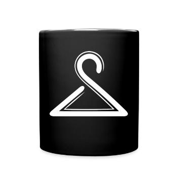 Cintre de vêtements - Mug uni - noir - Devant