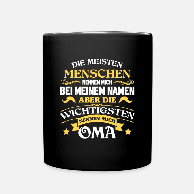 Oma Geschenk Großmutter Geschenkidee Großmutti - Tasse einfarbig - Schwarz