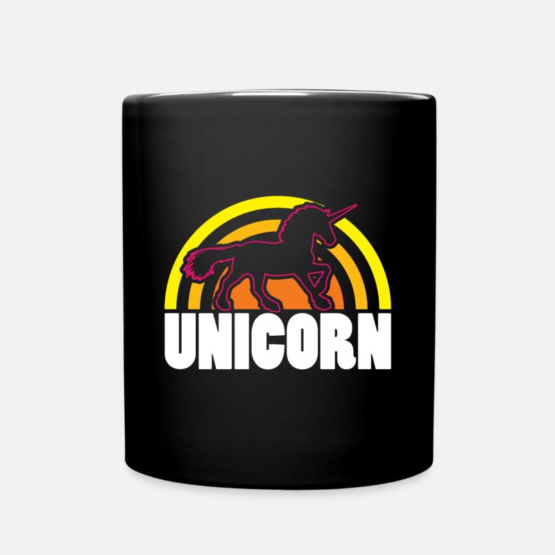 Unicorn fantasy Pegasus geschenkidee - Tasse einfarbig - Schwarz