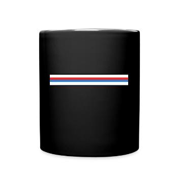 Corée - Corée du Sud couleurs rayures - Mug uni - noir - Devant