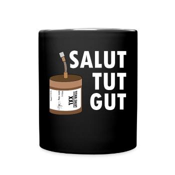 Pyro salut does well fireworks - Full Colour Mug - black - Front