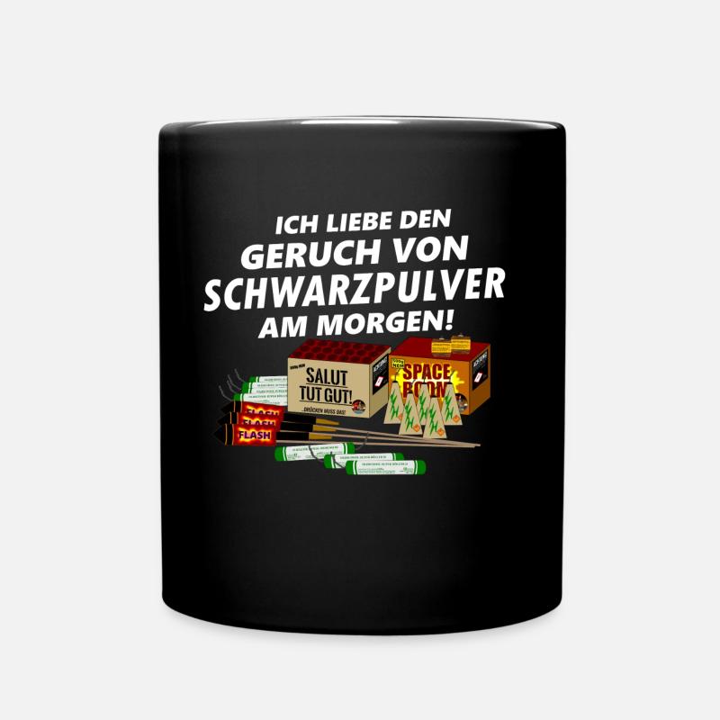 Pyro am Morgen Feuerwerk - Tasse einfarbig - Schwarz