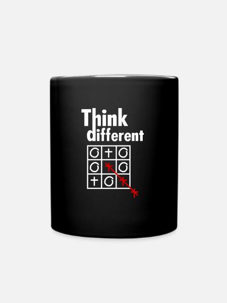 Denken Sie anders B - Tasse einfarbig - Schwarz