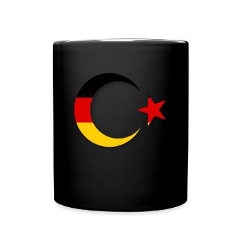 The flag of Turkey and Germany - Full Colour Mug - black - Front
