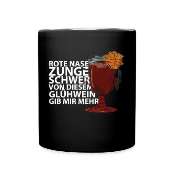 Mulled wine Christmas drink - Full Colour Mug - black - Front