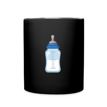 bouteille de lait - Mug uni - noir - Devant