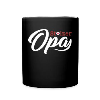 Oma Opa Großeltern Großvater Großmutter Enkel Idee - Tasse einfarbig - Schwarz - Vorne