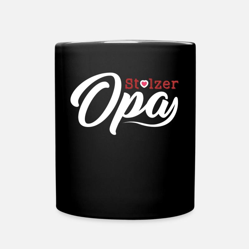 Oma Opa Großeltern Großvater Großmutter Enkel Idee - Tasse einfarbig - Schwarz