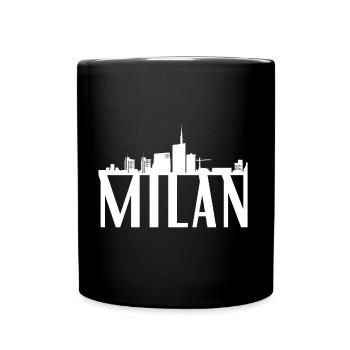 Milan Milano Mailand Italien Skyline Geschenk - Tasse einfarbig - Schwarz - Vorne