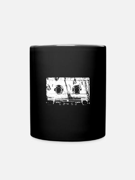 Musik Kassette - Tasse einfarbig - Schwarz